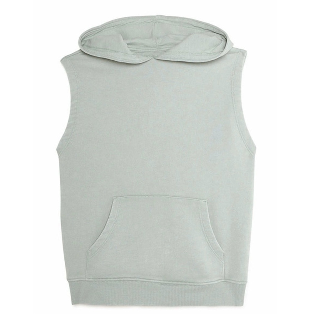 Sleeveless Hoodie in Light Green NWT